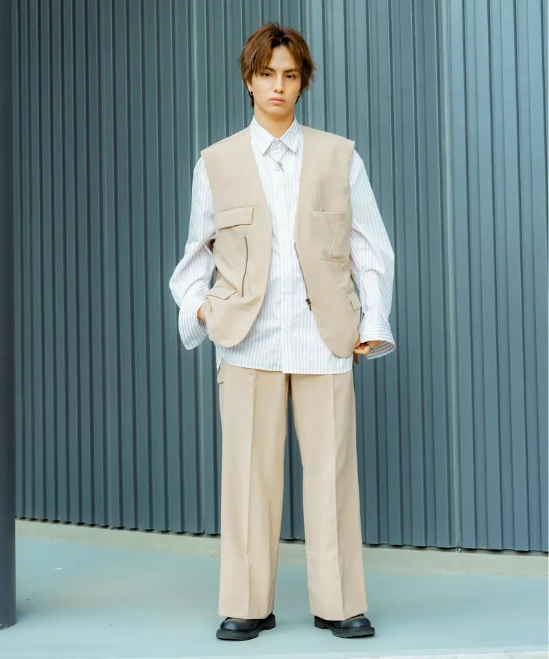 MY WAY SEMI-DOUBLE VEST（BEIGE） | SEASON