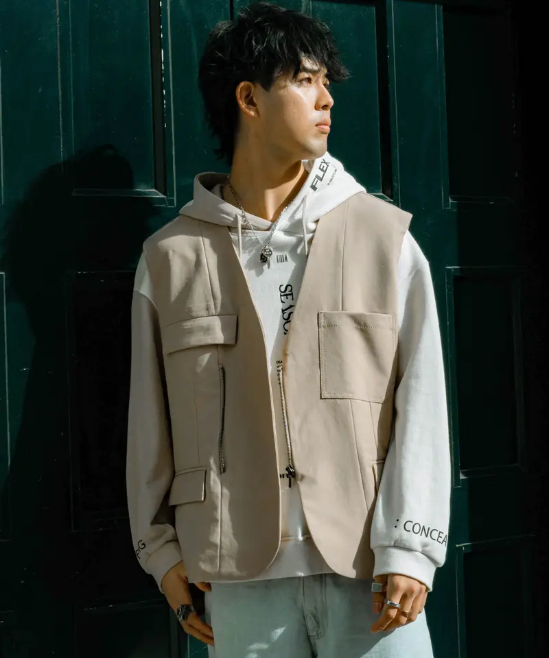 MY WAY SEMI-DOUBLE VEST（BEIGE） | SEASON