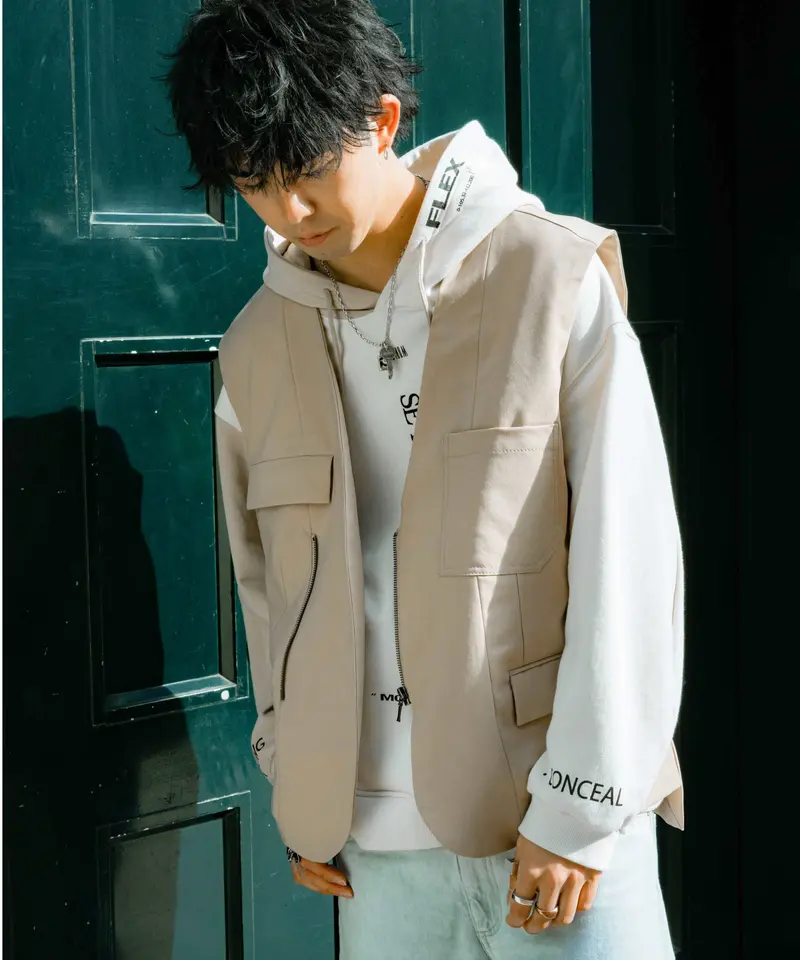 MY WAY SEMI-DOUBLE VEST（BEIGE） | SEASON