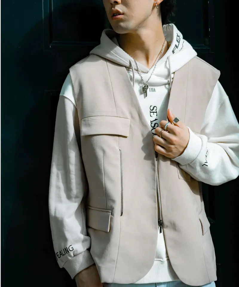 MY WAY SEMI-DOUBLE VEST（BEIGE） | SEASON