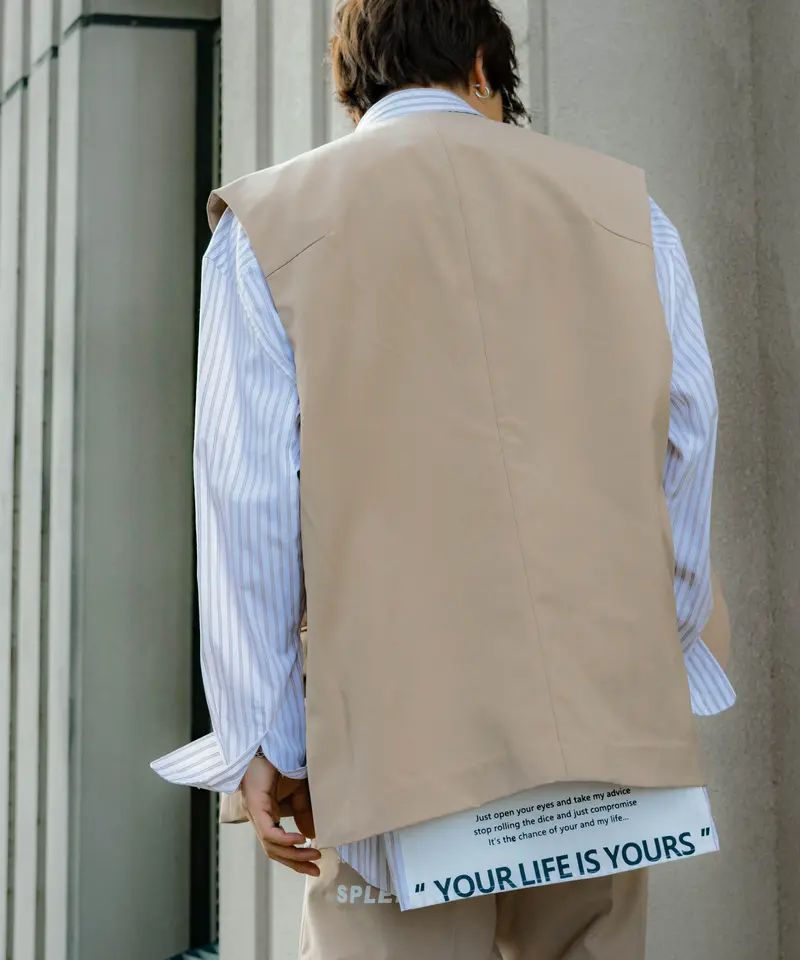 MY WAY SEMI-DOUBLE VEST（BEIGE） | SEASON