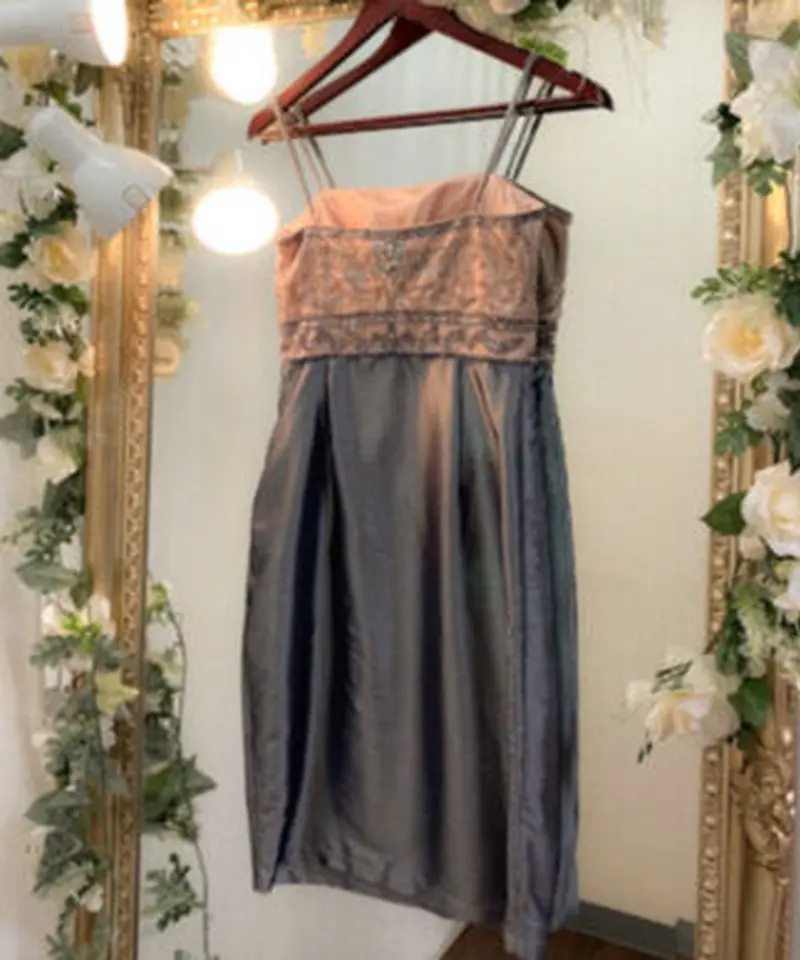 SUE WONG パーティードレス チャコールブラウン | Sharon Style Onli...