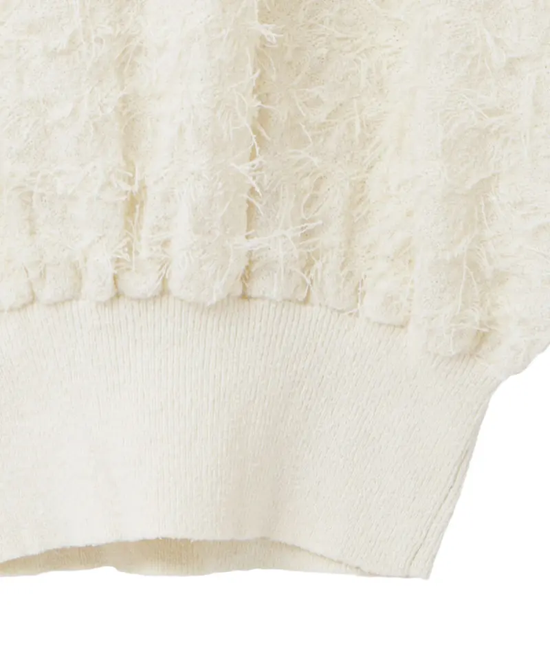 CLANE - FRINGE ARCH SLEEVE KNIT TOPS【14106-2212...