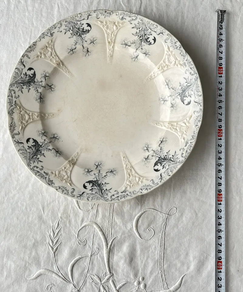 美品】フランスアンティーク LONGWY窯 LORRAIN 大平皿[1199] | Chèvre