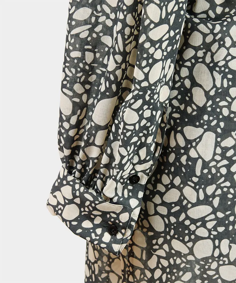 HYKE(ハイク) W/P Pebble Printed Dress ぺブル プリント ドレス...