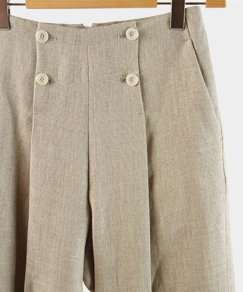 HYKE(ハイク) Linen Layered Pants リネン レイヤード パンツ(132...