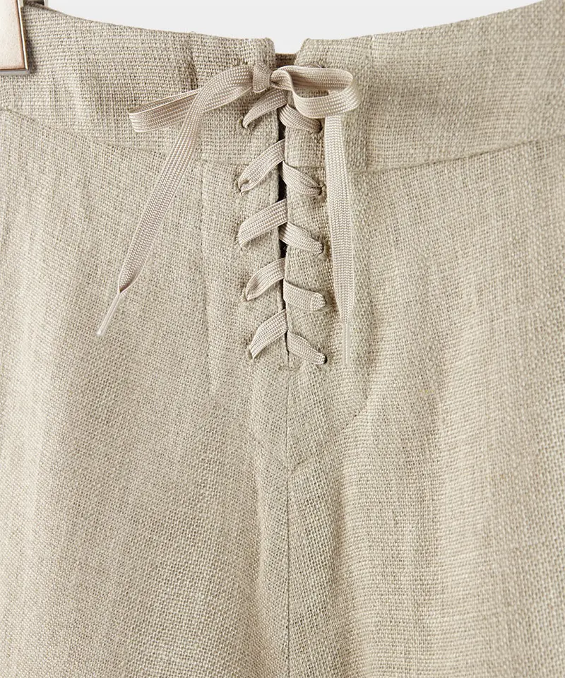 HYKE(ハイク) Linen Layered Pants リネン レイヤード パンツ(132...