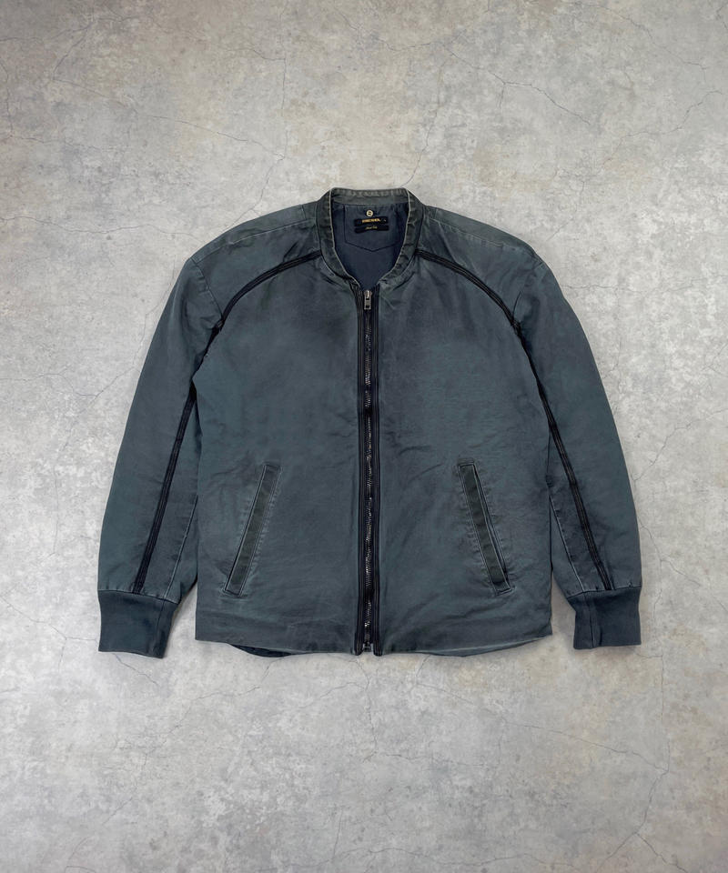 ソフトパープル DIESEL ダックライダースジャケット BLACK GOLD