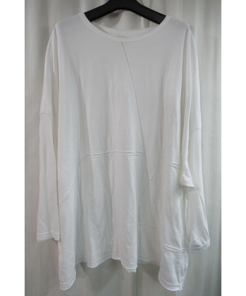 新品 17ss B yohji yamamoto +noir 白 切り替えデザインカットソー