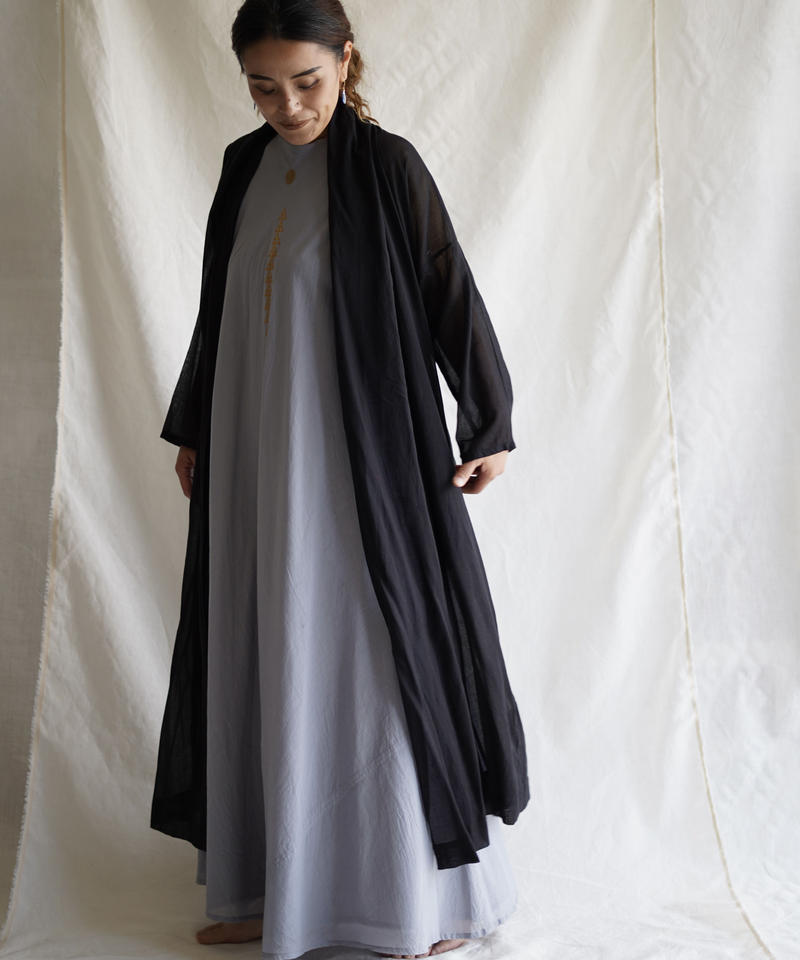 moon circle cotton robe coat SHIKKOKU | Little...