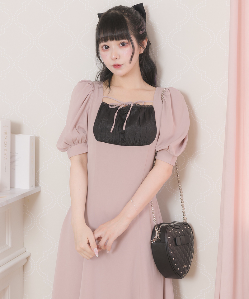 pium マーメイドフレアカフェワンピ