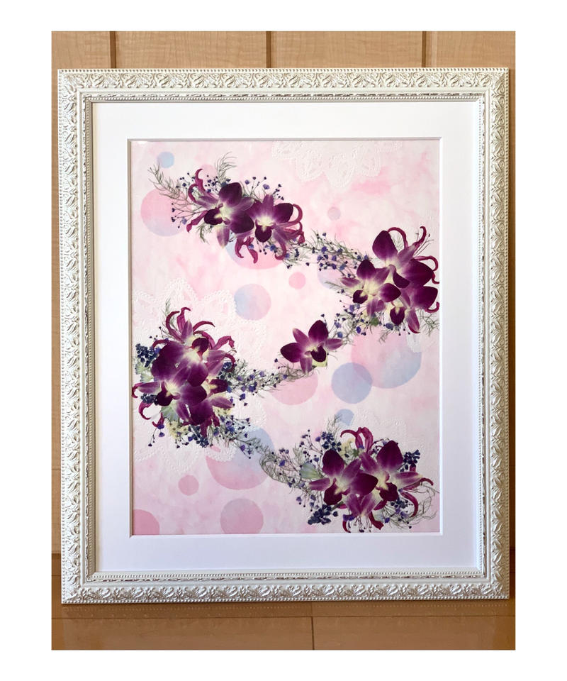 花 SAIKA 押し花アートボタニカルビオラ M額 花 SAIKA 押し花アート