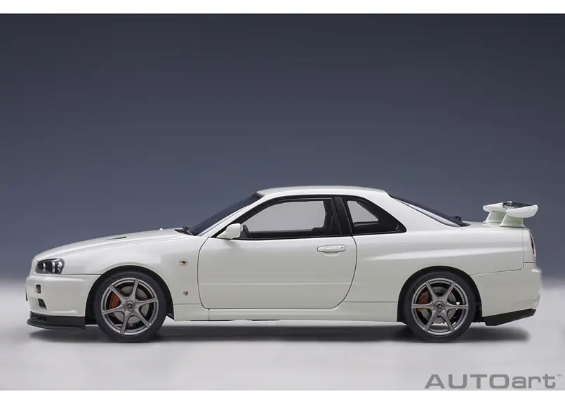 AUTOart 1/18 日産 スカイライン GT-R (R34) Vスペック II (ホワイ...