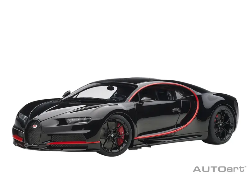 AUTOart 1/18 ブガッティ シロン 2017 （ブラック／レッド・アクセント