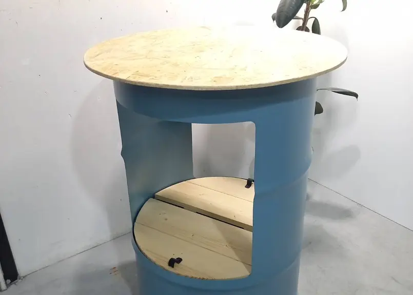 ドラム缶　テーブル　棚 在庫あり 即納 Ok ドラム缶テーブル テーブル 棚 ダーク
