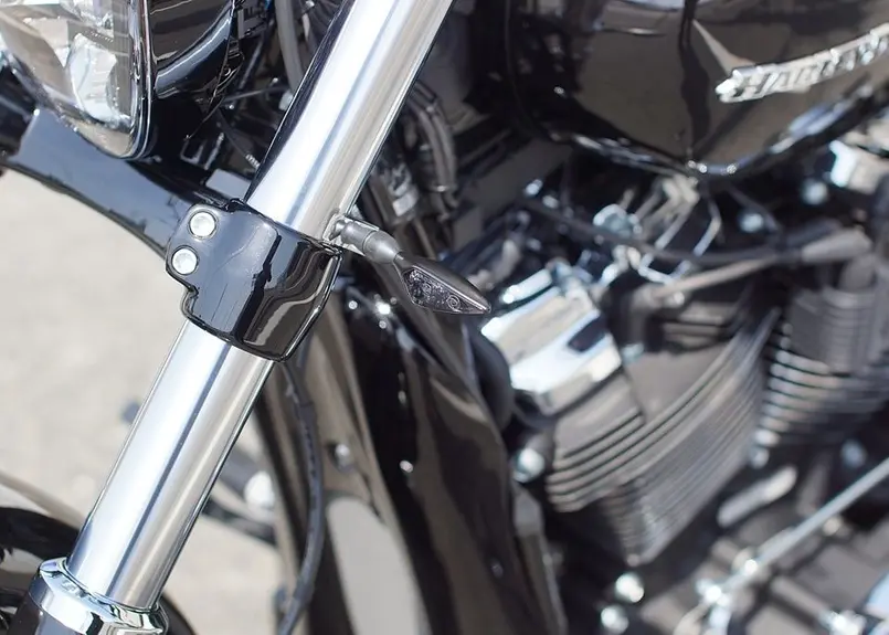 49mmフロントフォーク用 ウインカーステーset | custom factory Noy'...