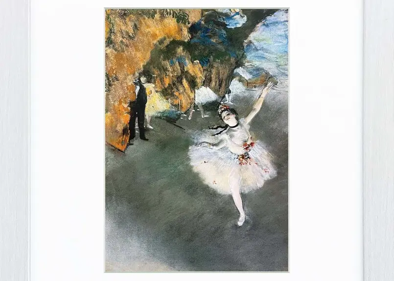 正規品 エドガー・ドガ 複製「靴下を直す踊り子」画寸 22.5cm×28cm F3