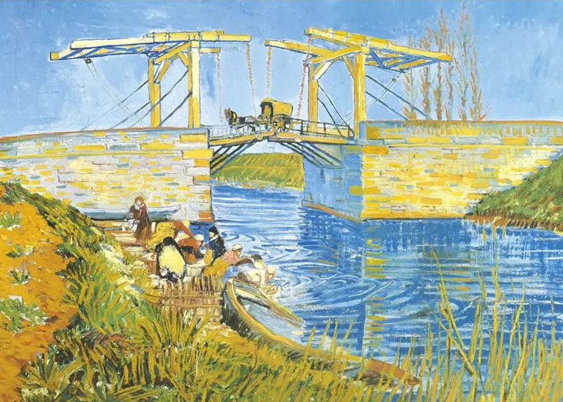 ゴッホ「アルルの跳ね橋」美術工芸版画 世界の名画 おうち美術館 絵画