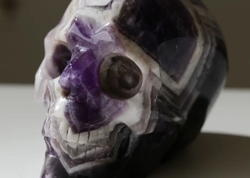 天然石スカル アメジストクラスター naturalrock scull