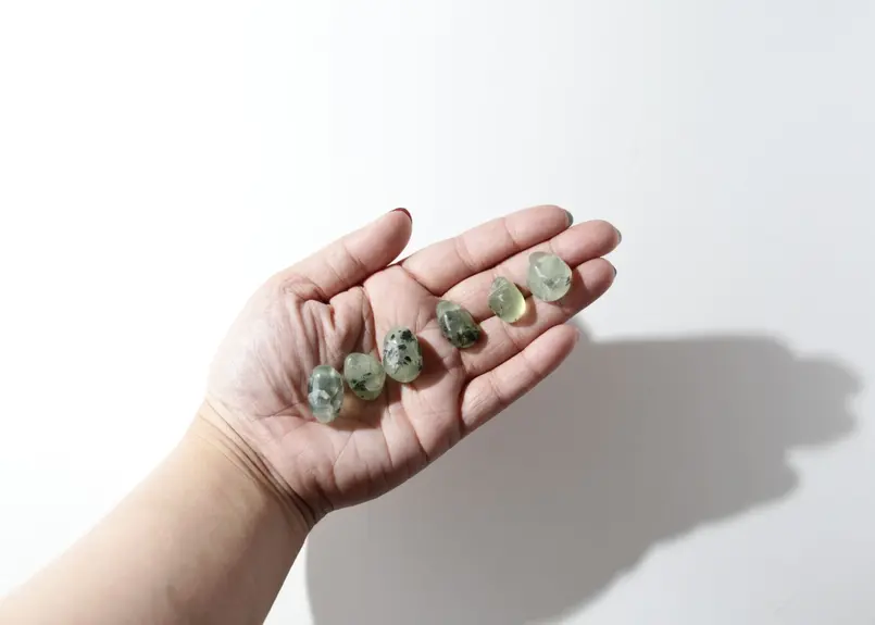 定期入れの N176 / カスタムボールペン 天然石 プレナイト 文房具