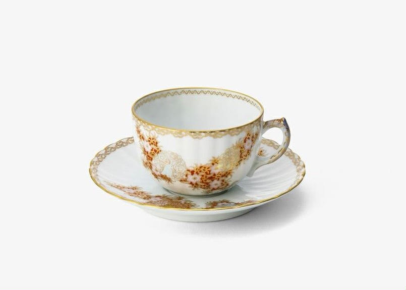 っておりま FUKAGAWA SEIJI(深川製磁) 菊七宝 紅茶碗皿 2客 サイズ