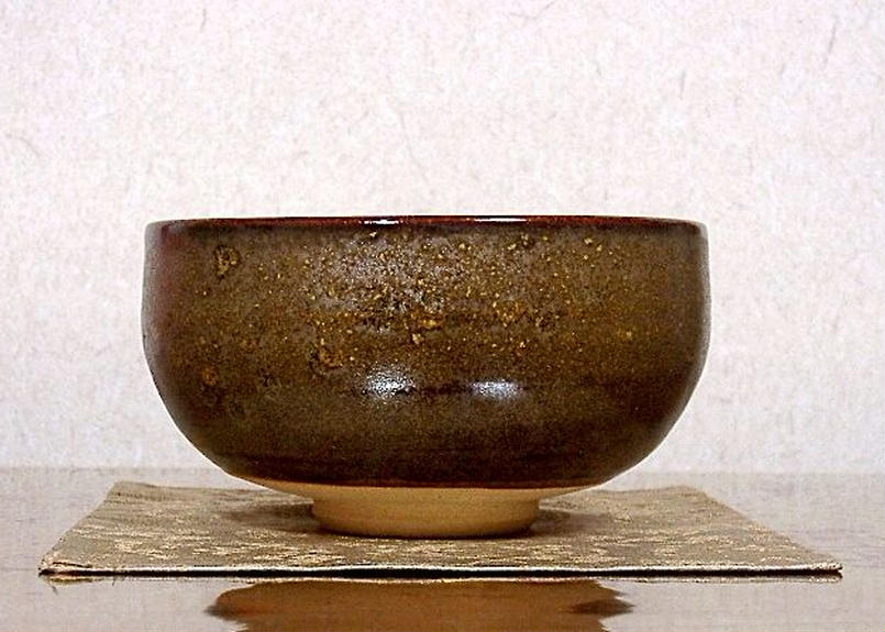 メール便可/取り寄せ 伊賀織部松茶碗 有名作家 新学作