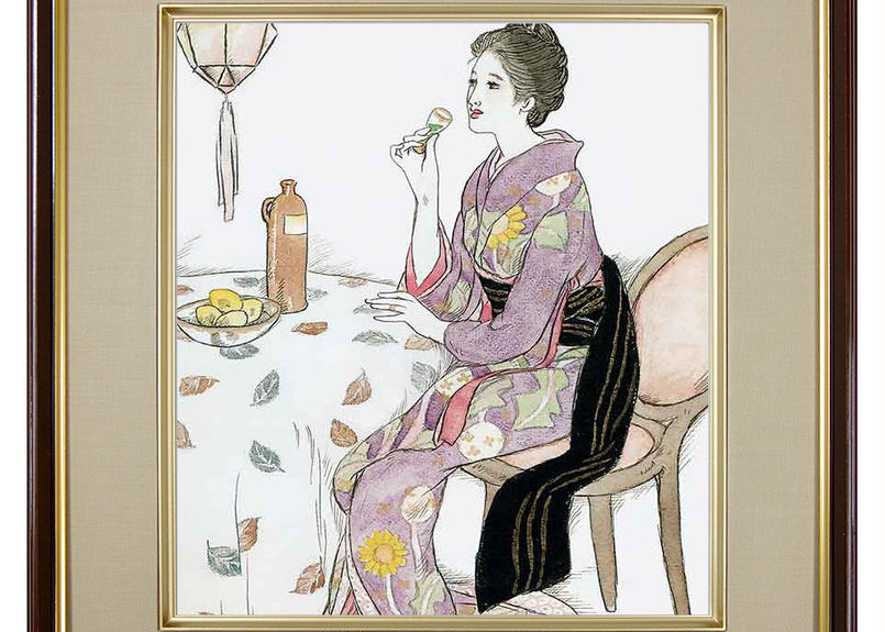 竹下夢路　コレクション　絵画 竹下夢路額入り絵