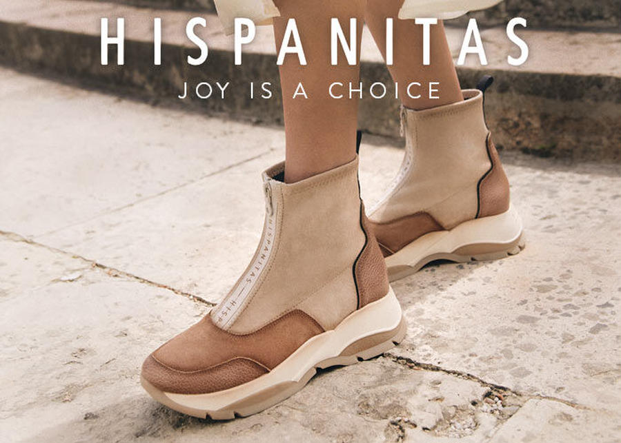 高価値 C レディースシューズスペインブランド ヒスパニタスhi オークコンビセンタージップスニーカーレディース Oak