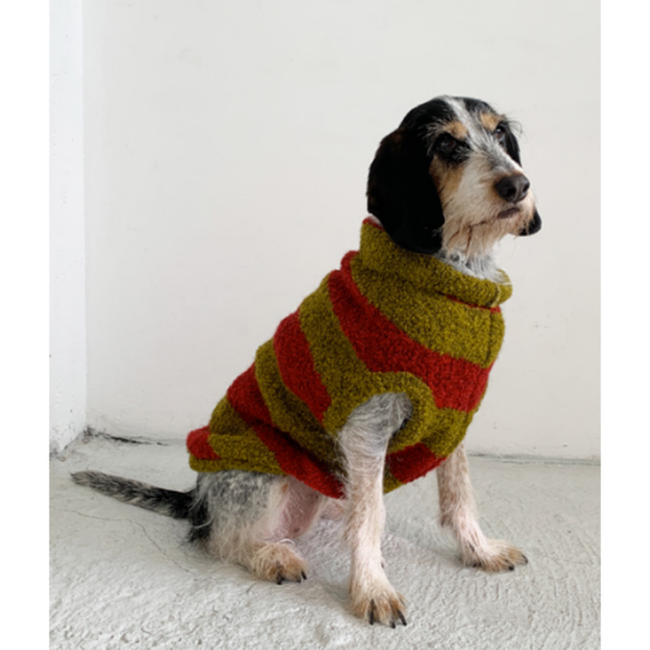 THE CAMPAMENTO RED STRIPED DOGS SWEATER(S,M)