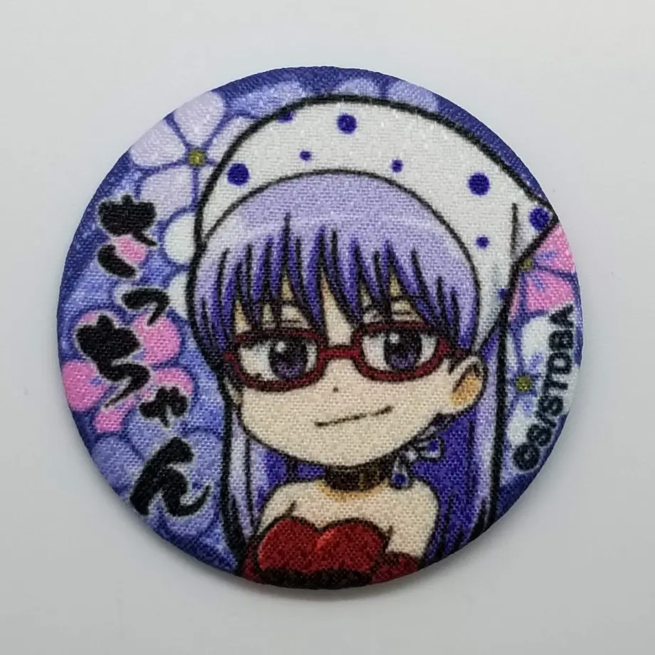 希少】銀魂 キャラクロカフェ 猿飛あやめ バースデー ビック缶バッジ