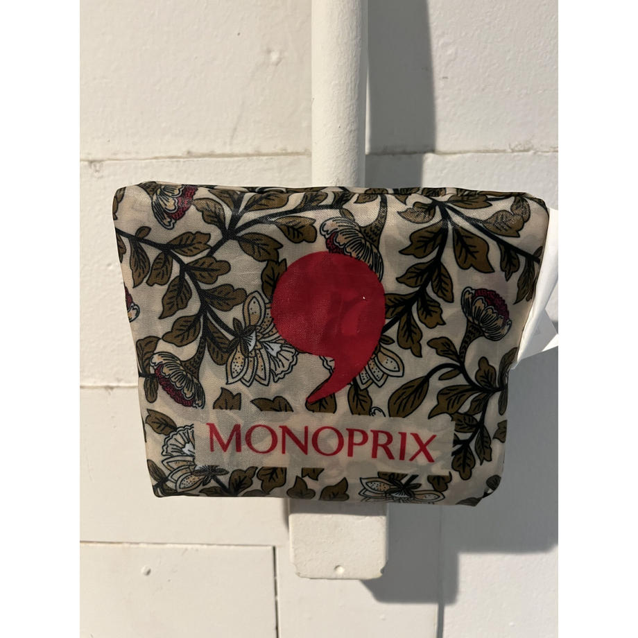 Sac Shopping Monoprix Pliable Fourre-tout Motif Paris - Bleu Et Doré, Neuf Avec étiquettes