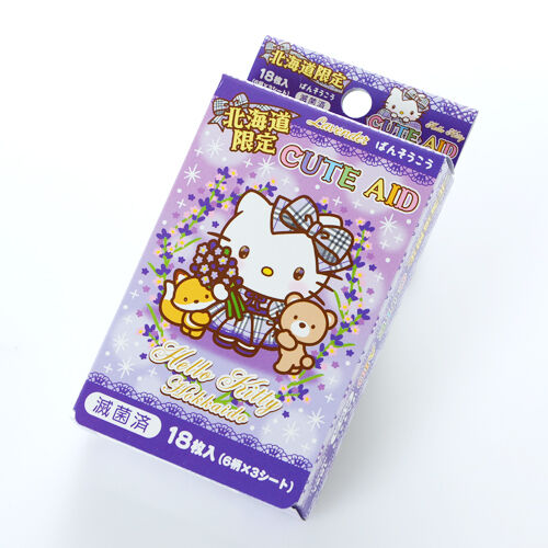 北海道限定 北海道 ラベンダーキティ Cute Aid 絆創膏 18枚入 6柄 3シート