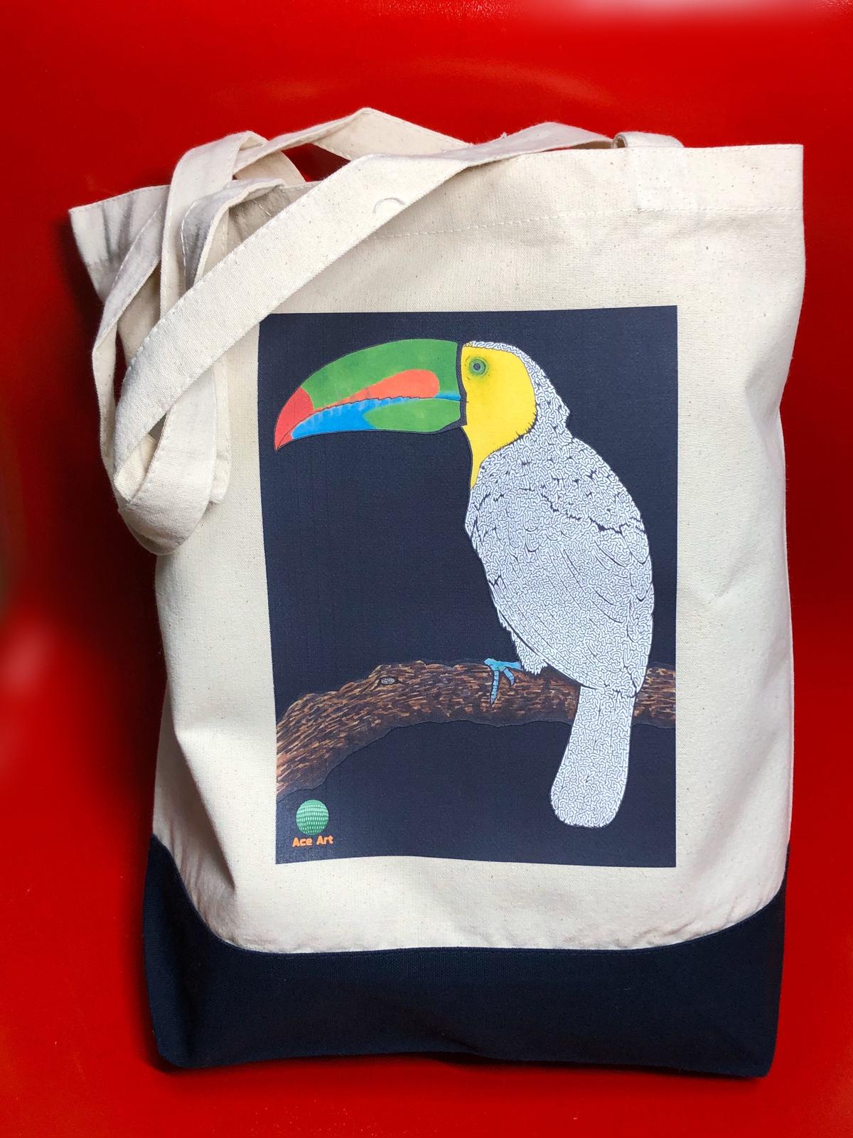 サンショクキムネオオハシ トートバッグ Ace Art 迷路アートの世界