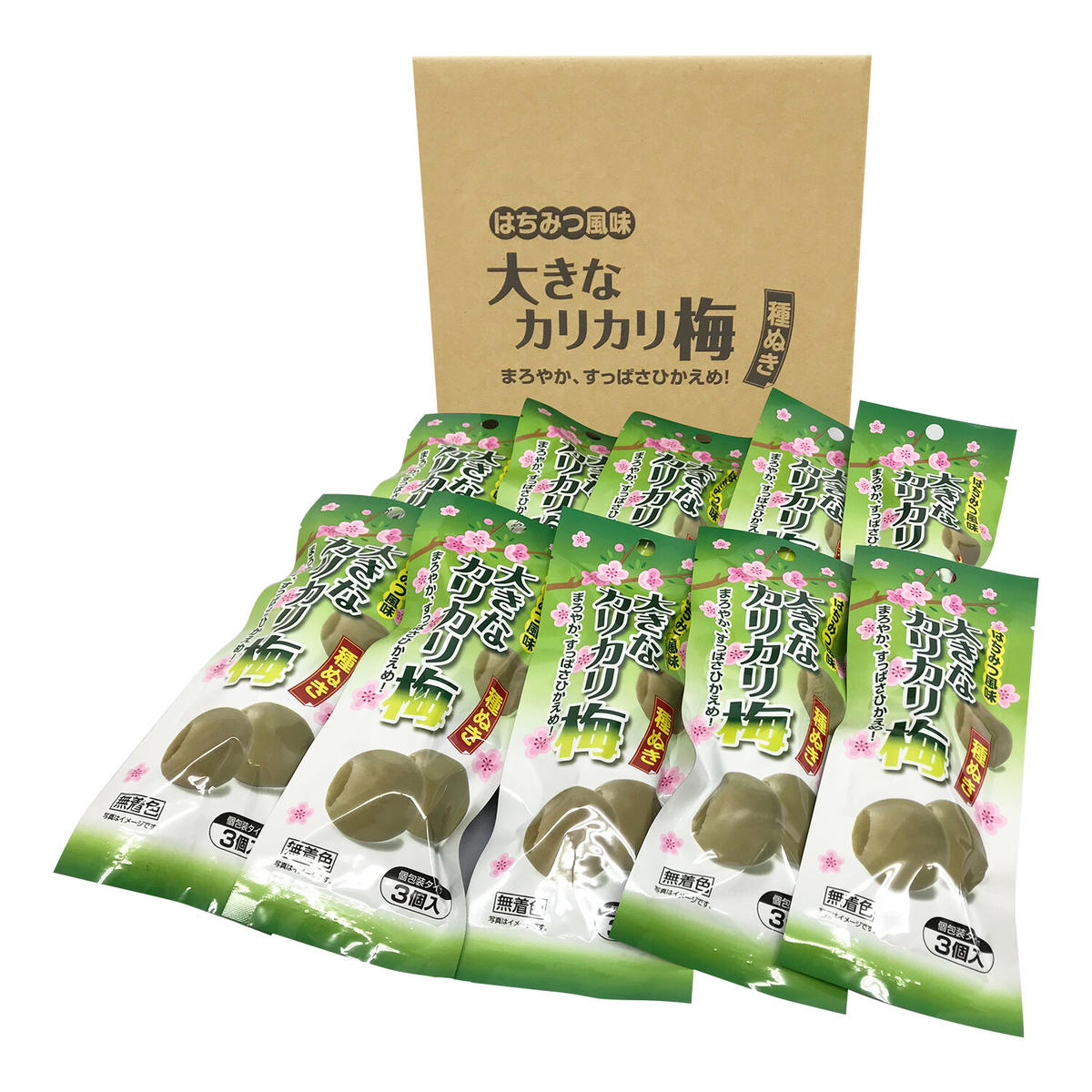 はちみつ風味大きなカリカリ梅種ぬき3個 10袋 エム エーオンラインショップ はちみつ風味大きなカリカリ梅種ぬき3個 10袋 エム エーオンラインショップ