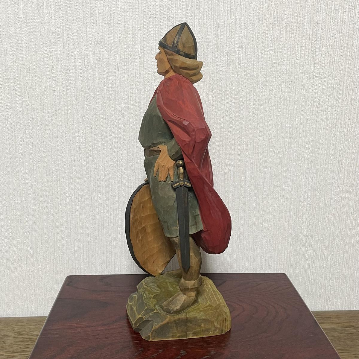 Vintage HENNING NORWAY ヘニング ノルウェー製 木彫 バイキング像 ヘニ...