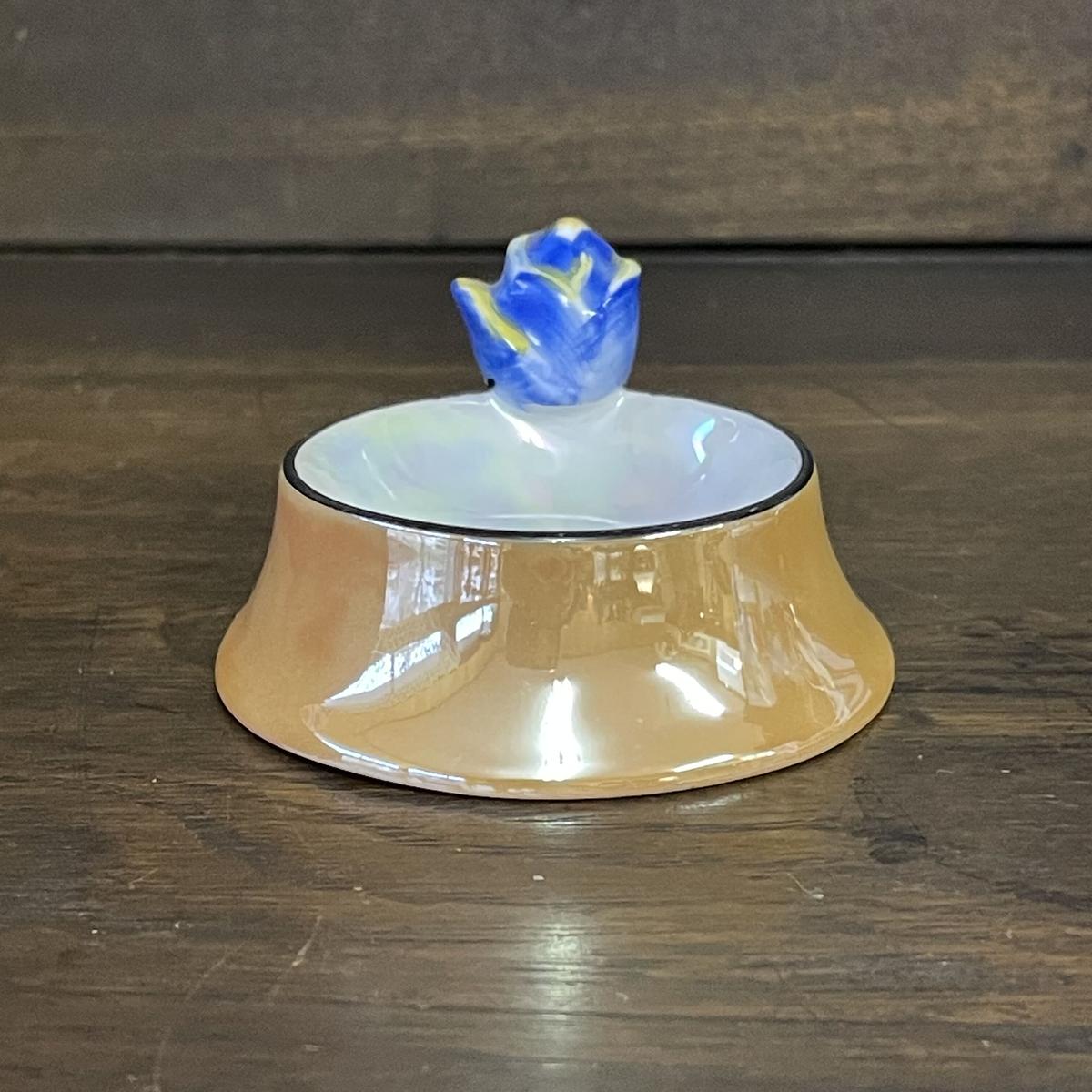 オールドノリタケ ラスター彩 アールデコ 薔薇 ボンボンディッシュ