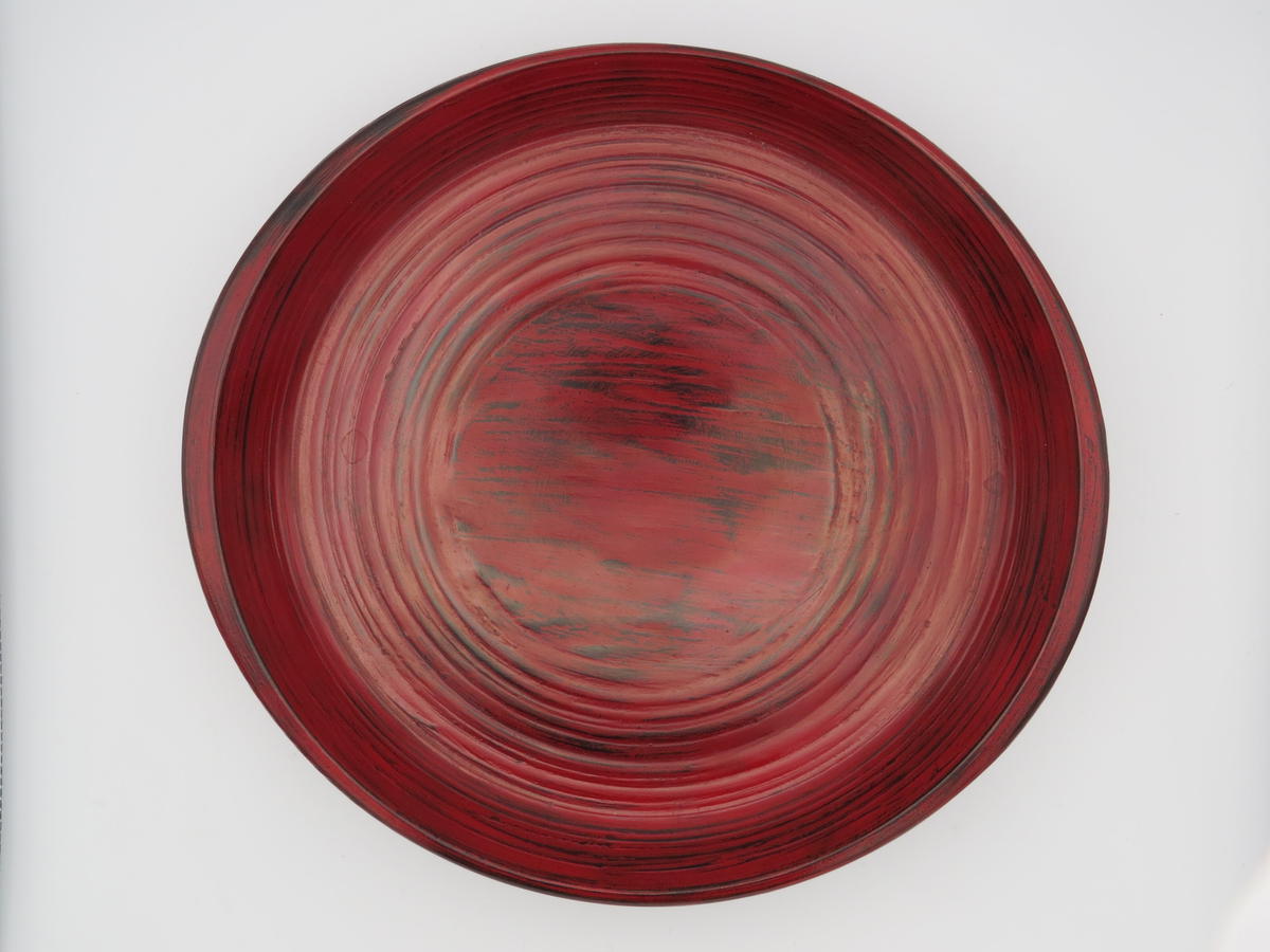 大蔵達雄作 根来塗り 漆の小皿2枚