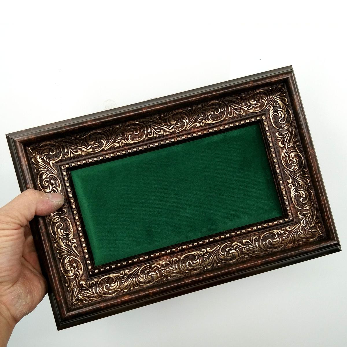 30 額縁 アクセサリースタンド 壁掛け 長方形 赤 緑 白 アンティーク フォトフレ