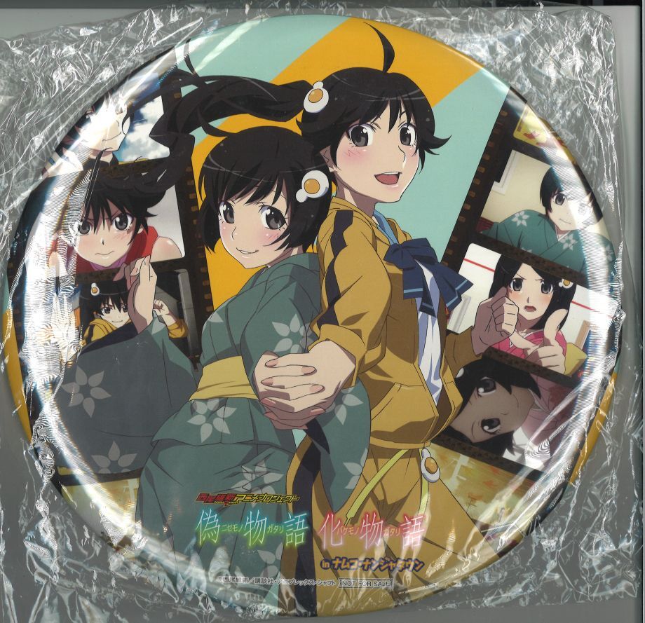 偽物語 化物語 In ナムコ ナンジャタウン 特大缶バッジ ファイヤーシスターズ K