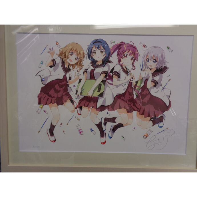 ゆるゆり なもり画業15周年記念作品展 直筆サイン入りアートグラフ C