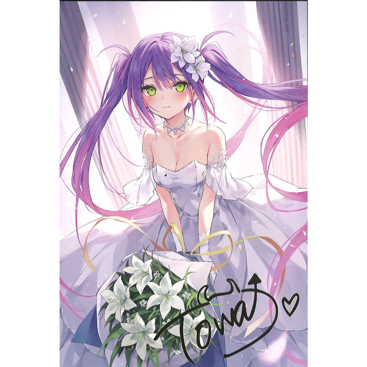 hololive 常闇トワ 活動一周年記念 複製サイン入りポストカード