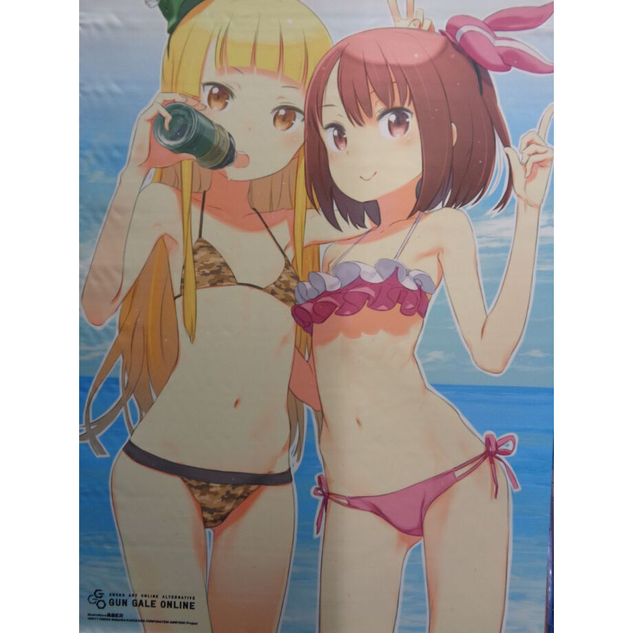 ・ソードアート・オンライン オルタナティブ ガンゲイル・オンライン レン & フカ次郎 B2水着タペストリー