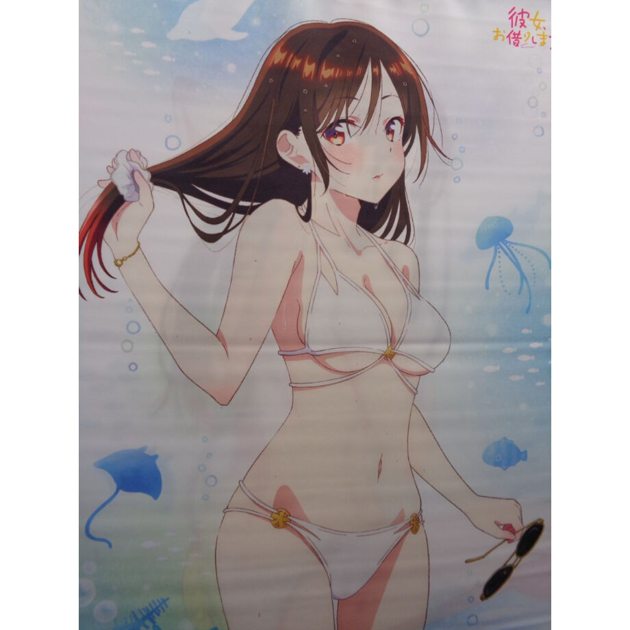 彼女お借りします 水着と彼女 めくれるB2タペストリー A賞】彼女お借りします 水着と彼女 くじ引き堂 めくれるB2