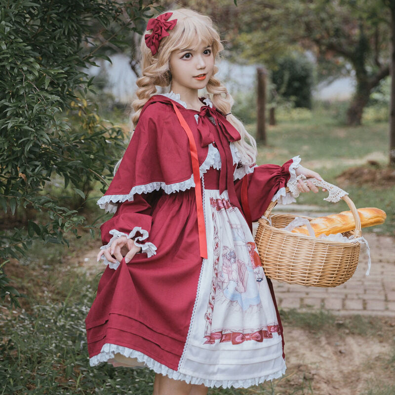 赤ずきんちゃん ロリータ ワンピース豪華ロリータ4点セット