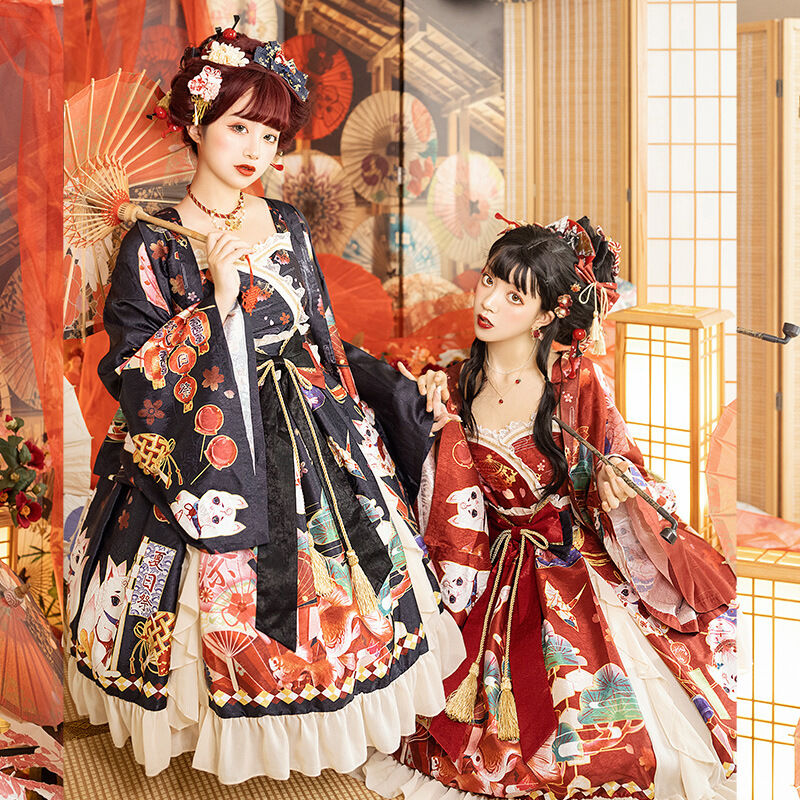 To Alice 金魚姫シリーズ　ブラックワンピース　和風 To Alice 金魚姫シリーズ ブラックワンピース 和風