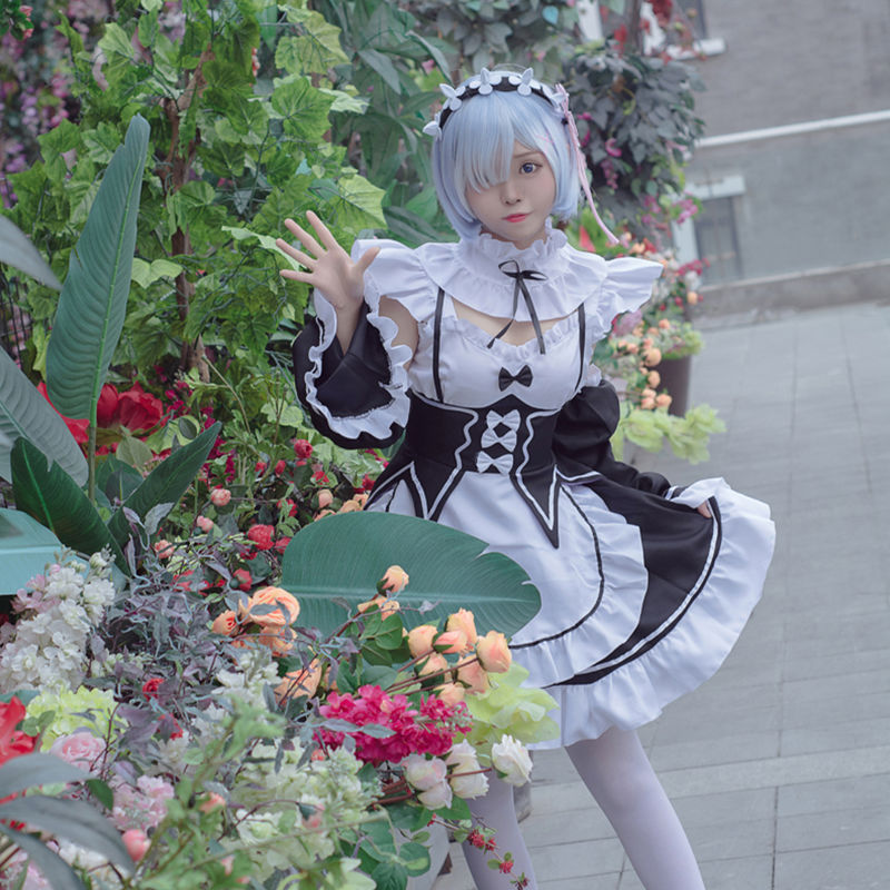リゼロ ラム レム コスプレ costomo Amazon.co.jp: [milky time] ウィッグ付き Re:ゼロから始める異