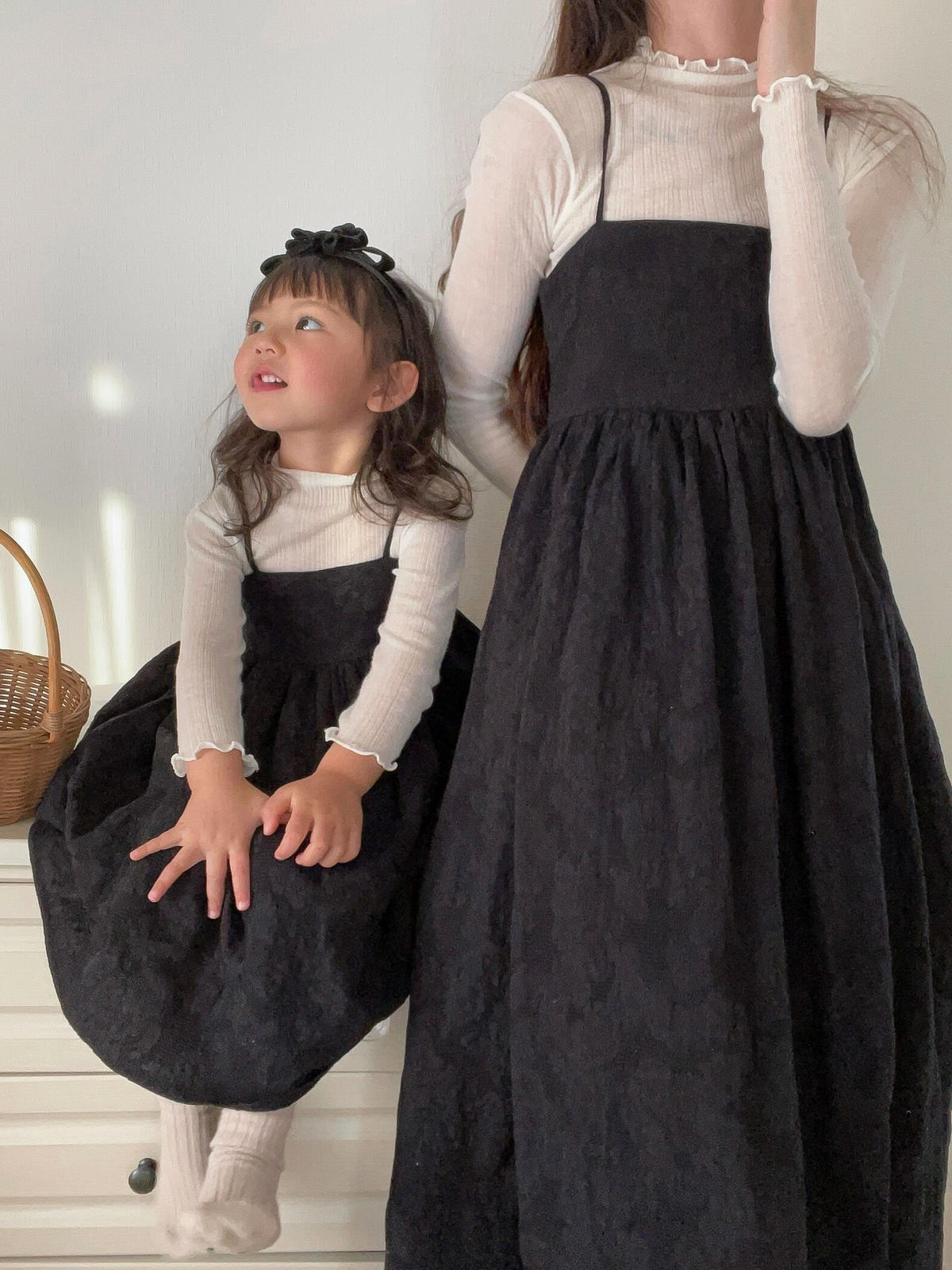 monbebe モンベベ 韓国 親子ワンピース セット ママ おそろい 親子ペア