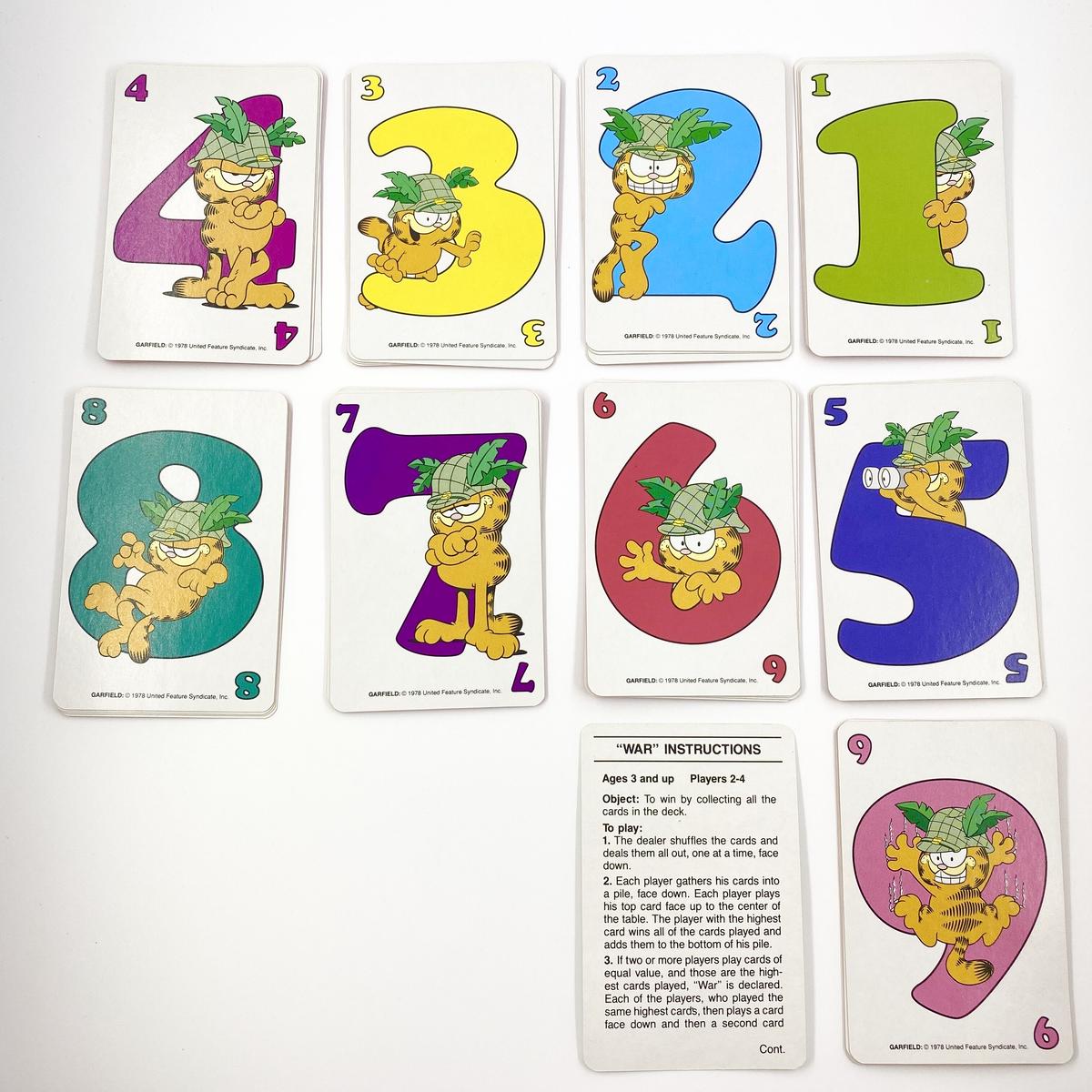 1978 Garfield Card Game AM TOY HOUSE