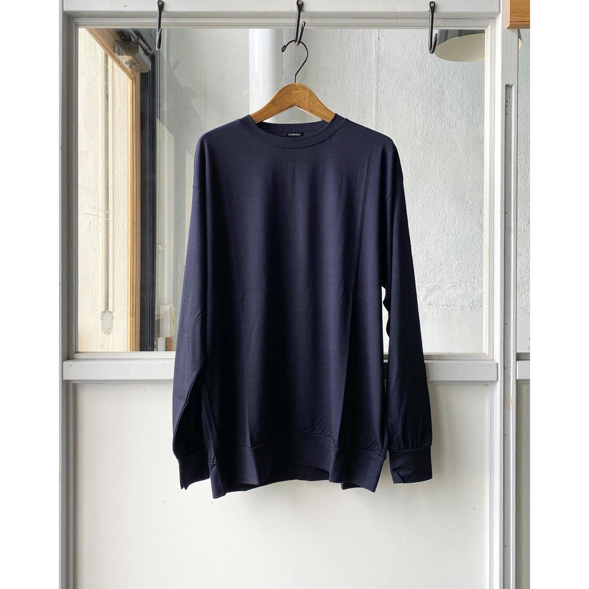COMOLI サマーウール 長袖クルー | Less Higashikawa 新座店 COMOLI サマーウール長袖クルー NAVY,3 Tシャツ/カットソー(七分/長袖)