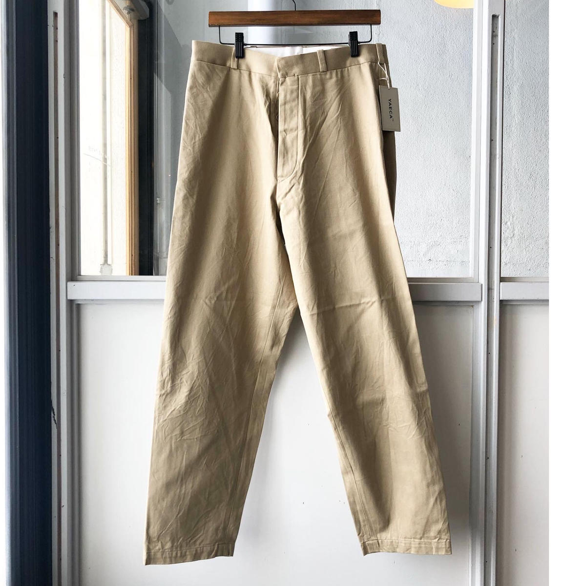 Yaeca チノクロスパンツ ワイドテーパード Mens Less H
